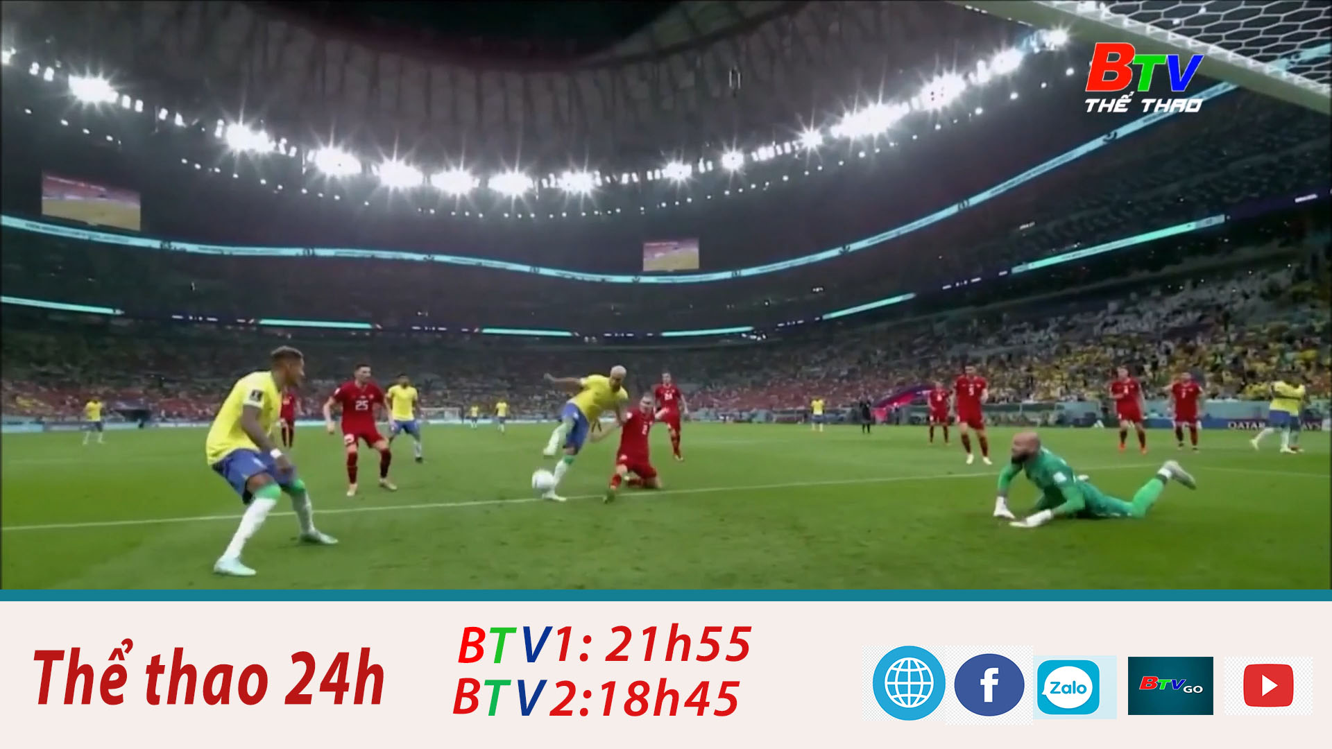 Bảng G World Cup 2022 – Brazil 2-0 Serbia